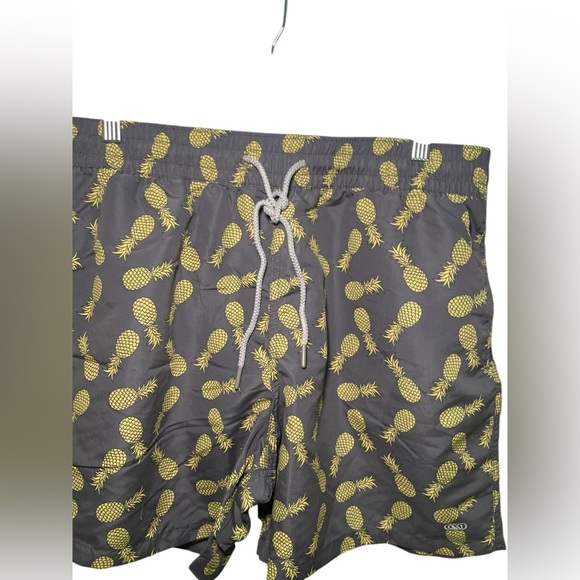 Le Club New Pineapple Gray Swim Trunks Size XL - Picture 5 of 7